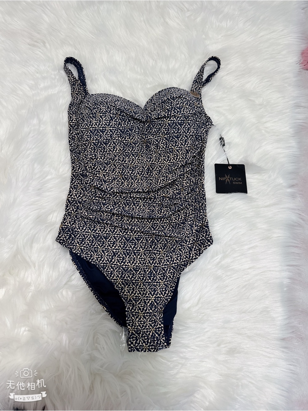 Nip Tuck Swimwear One Piece Multi Fit Cup Swimsuit Navy - Picture 3 of 3